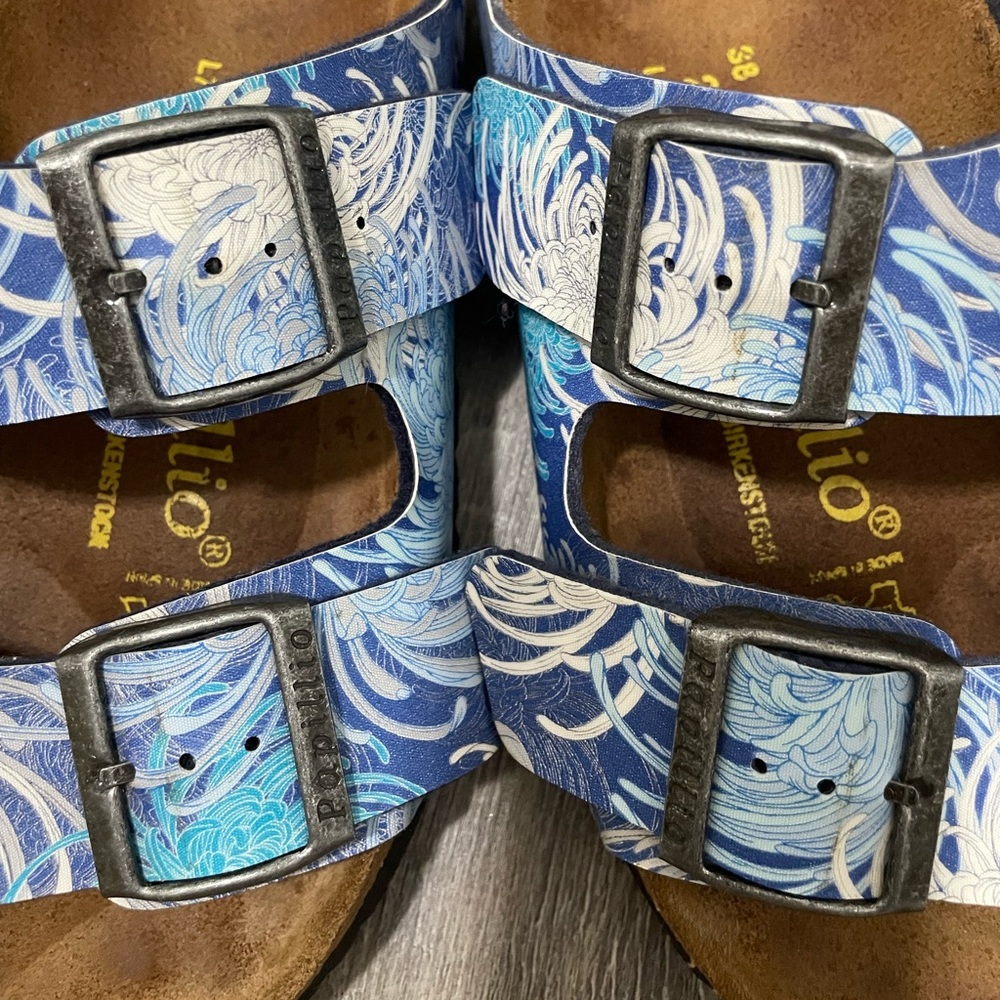 Papillio Birkenstock Stylish Blue Patterned Sandals - Picture 7 of 10